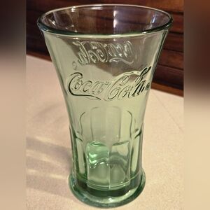 Coca Cola Green Glass  Retro